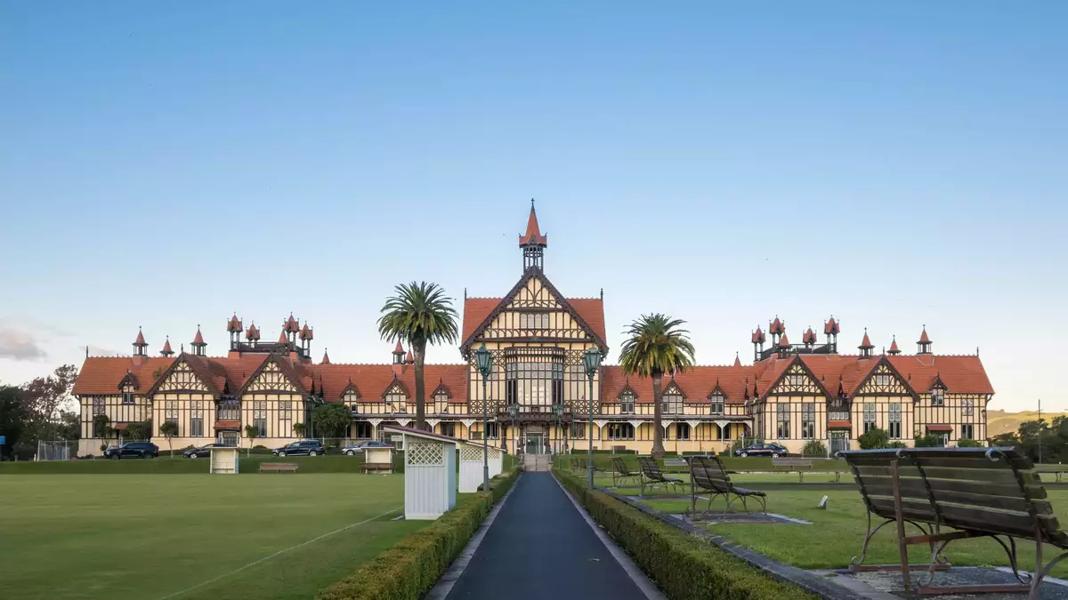 Rotorua Town Hall at sunrise Main Image